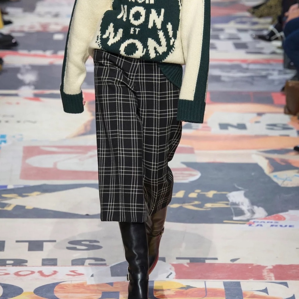 Christian Dior Plaid Wool Cropped Trouser Pant Size 8 Fall 2018 Ready to Wear - Picture 1 of 16
